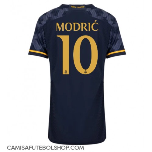 Camisa de time de futebol Real Madrid Luka Modric #10 Replicas 2º Equipamento Feminina 2023-24 Manga Curta